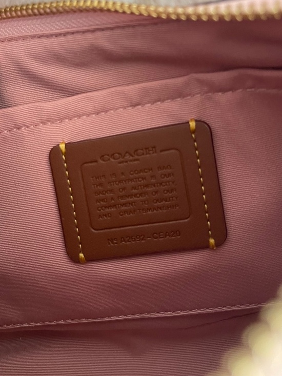 Coach Teri Shoulder Bag In Signature Canvas With Charms. Powder pink/ Gold - Picture 6 of 9